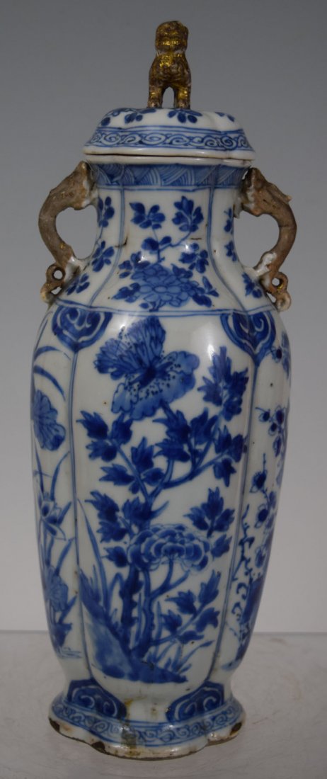 19th Century Chinese Blue and White Porcelain Vase (1 of 6)