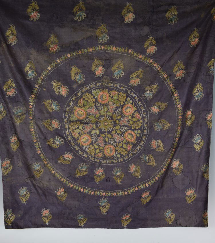 18th Century Chinese Silk Embroidered Panel (1 of 6)