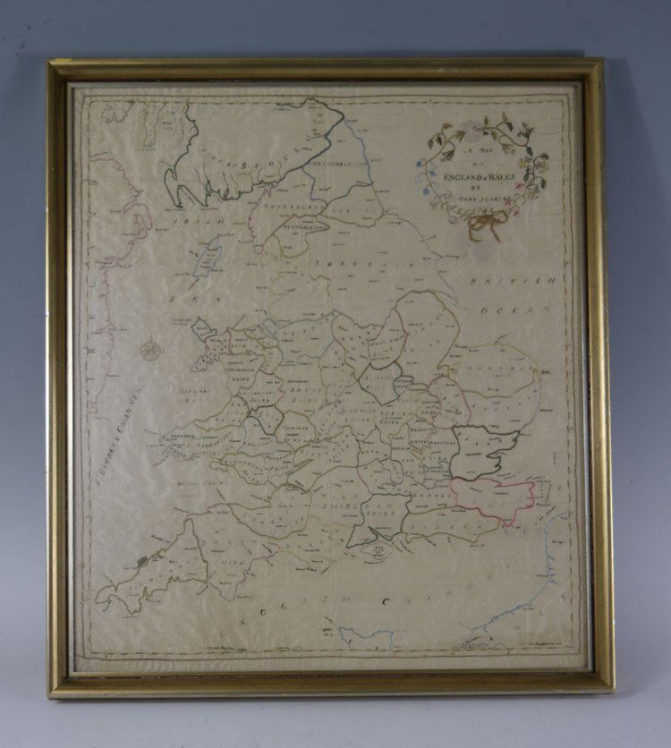 Hand Sewed 1792 Map of England and Wales (1 of 6)