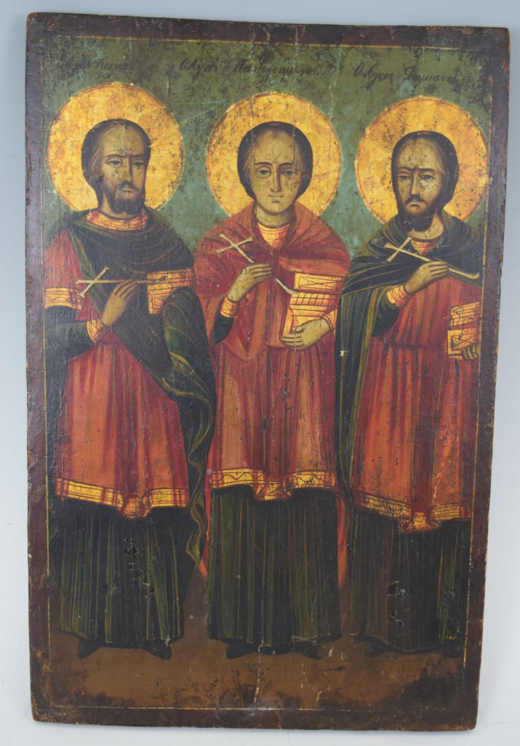 Mid 19th Century Greek Religious Icon (1 of 4)