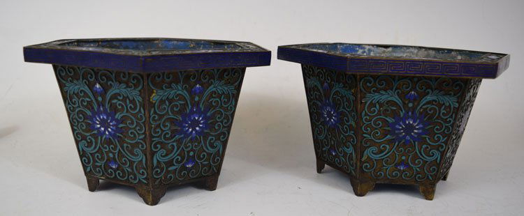 Two Chinese Footed Cloisonne Planters (1 of 5)
