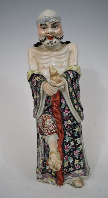 Chinese Famille Rose Porcelain Luo Han Figurine (1 of 6)