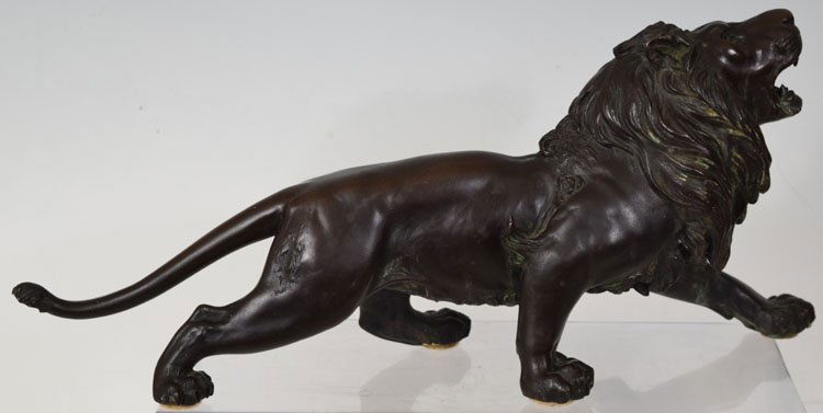 19th Century Japanese Okimono Bronze Lion (1 of 5)
