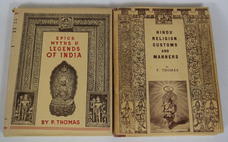 Thomas P. Lot of 2 Books on Indian Culture: Lot of 2 Books on Indian Culture. First - Epics, Myths And Legends Of India, A Comprehensive Survey Of The Sacred Lore Of The Hindus, Buddhists and Jains. By Thomas, P. Published by D.B. Taraporevala 