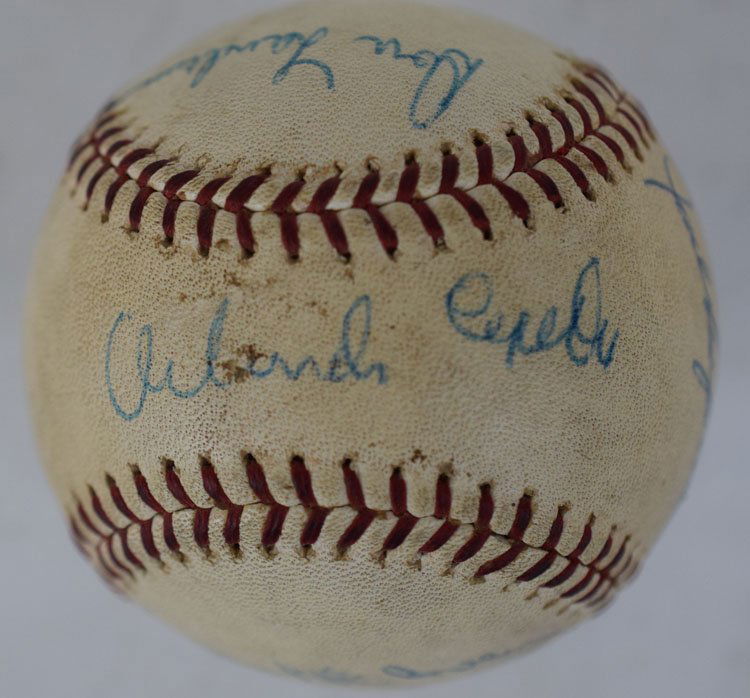 Hall of Famer Autograph Baseball,1962 San Francisco Gia (1 of 6)