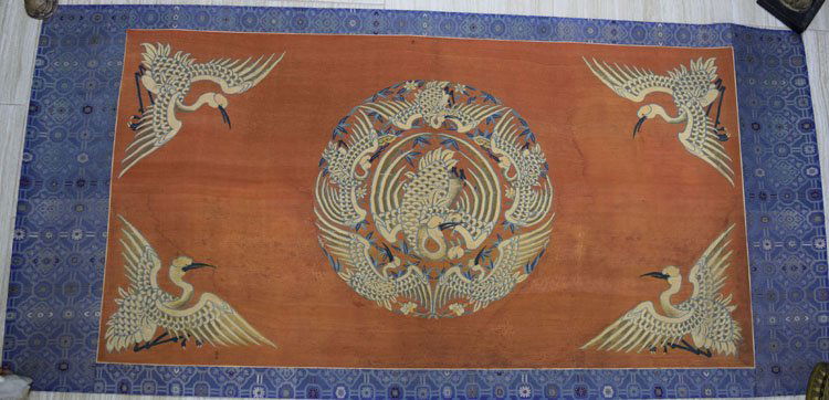 Chinese Qing Kesi Phoenix Silk Panel (1 of 5)