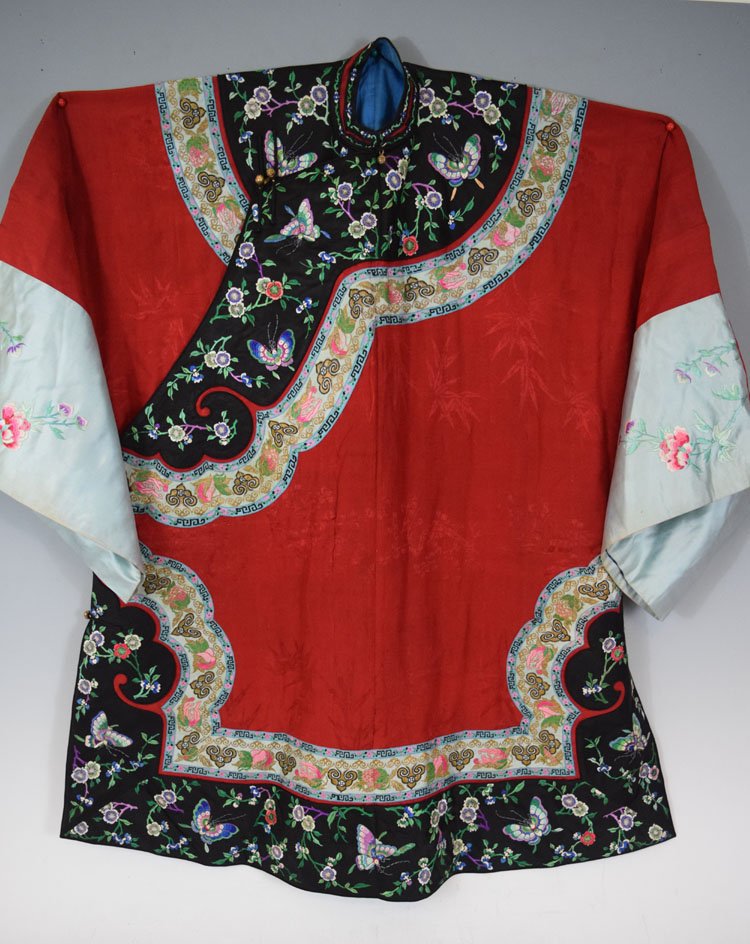 Chinese Qing Dynasty Embroidery Winter Silk Robe (1 of 8)
