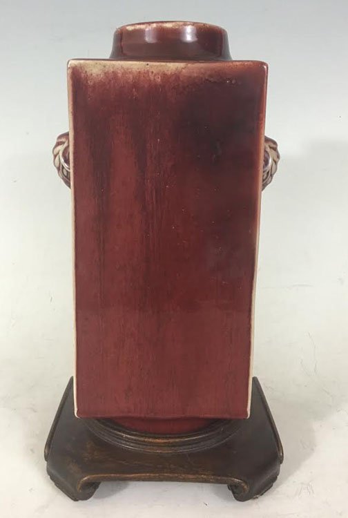 19th Century Chinese Flambe Glazed Square Vase (1 of 5)