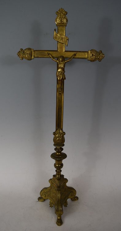19th Century Gilded Bronze Large Cricifix (1 of 6)