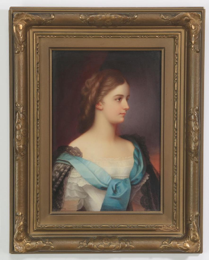 19th c. Wagner hand painted porcelain plaque (1 of 5)