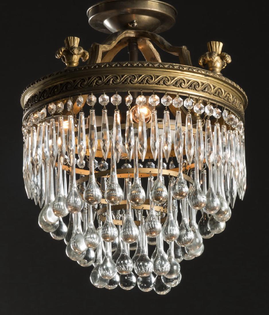 Hollywood Regency style four-tier crystal chandelier (1 of 1)