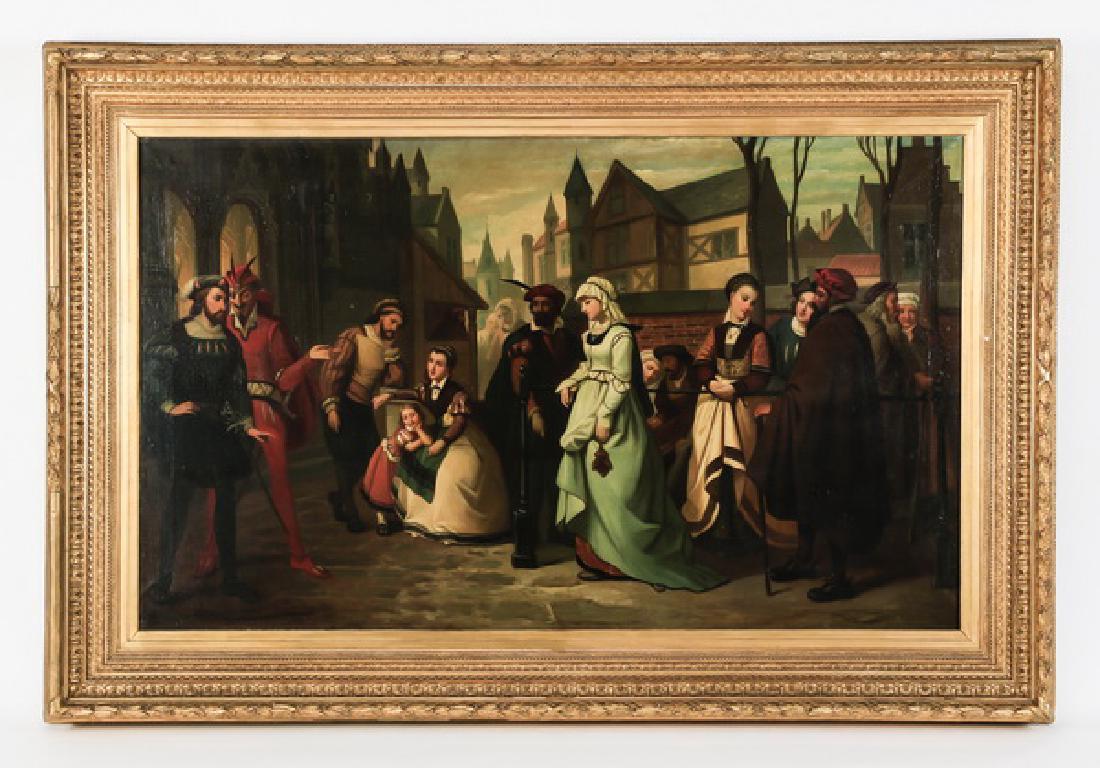 19th c. O/c of Faust with Mephistopheles, 60"w (1 of 4)
