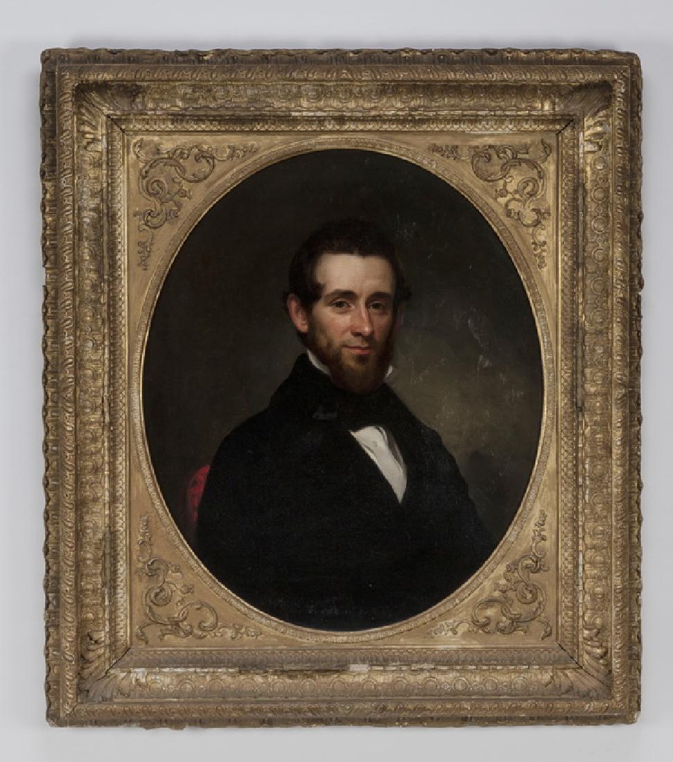Attr. G.A. Baker, 19th c. O/c  portrait of gentleman (1 of 3)