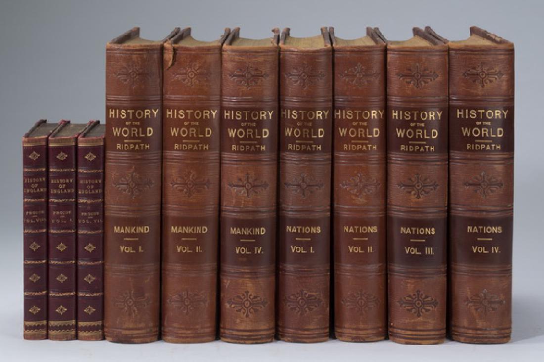 (10) 19th century leather bound history books (1 of 1)