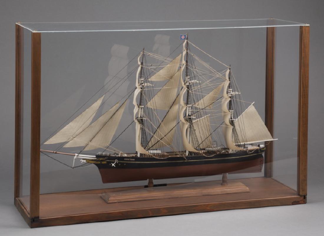 Cutty Sark ship model in display case (1 of 4)