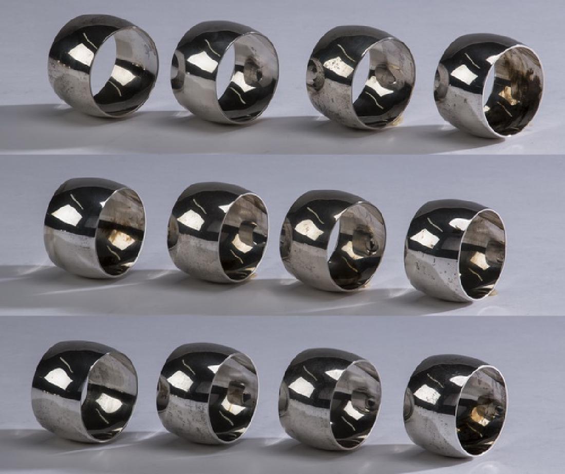 (12) S. Kirk & Son modernist sterling napkin rings (1 of 5)