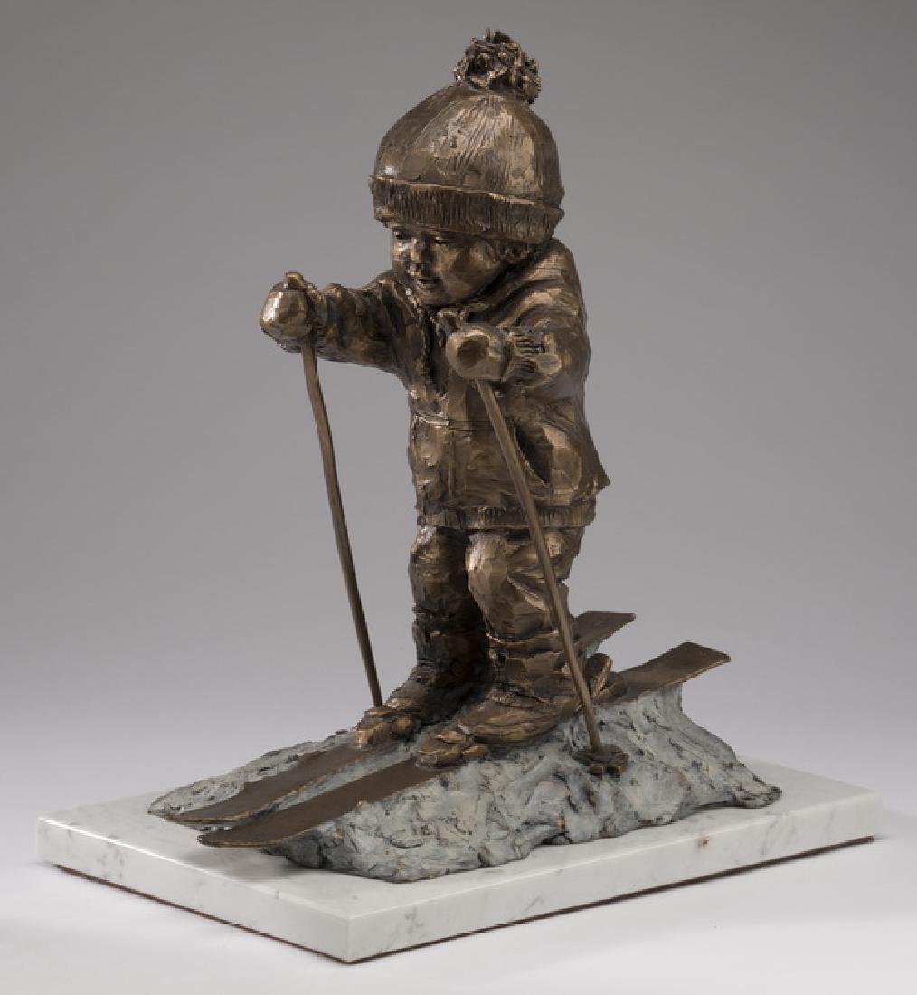 Corinne Hartley bronze 'Bunny Hill,' 1997, 15"h (1 of 3)