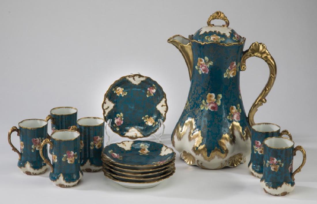 13 Pc. Limoges chocolate service, 19th c. (1 of 3)