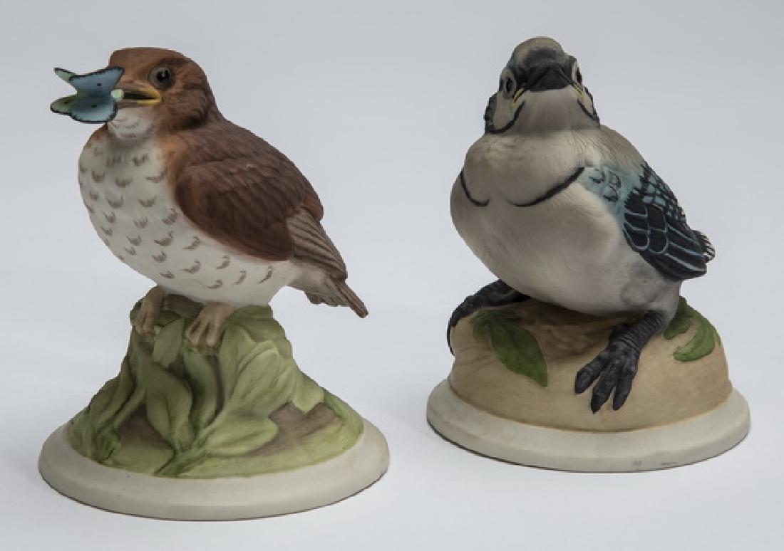 Boehm baby blue jay & baby wood thrush, 4"h (1 of 3)