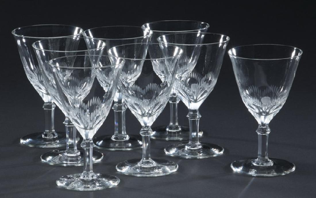 Set of 8 etched crystal cordial glasses (1 of 1)