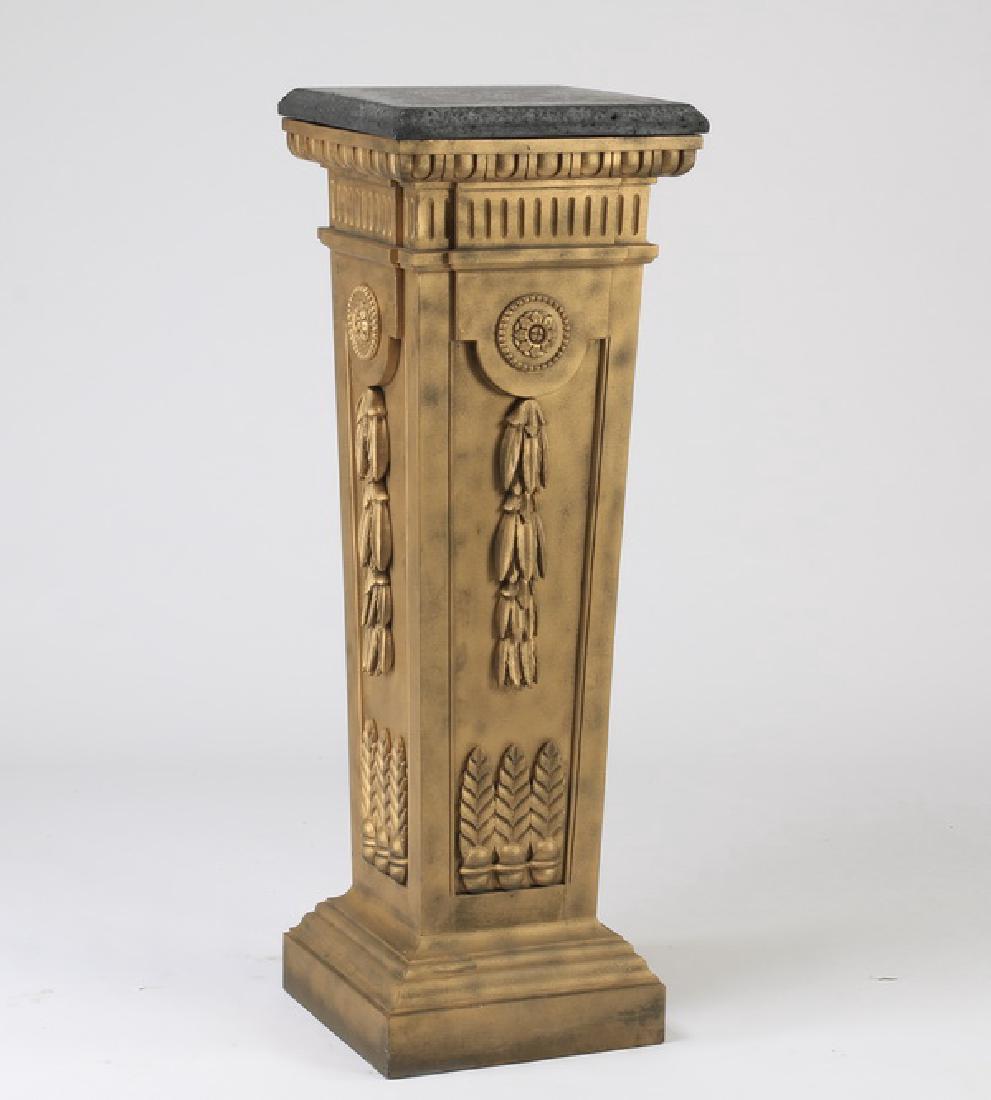Neoclassical style painted pedestal, 50"h (1 of 2)