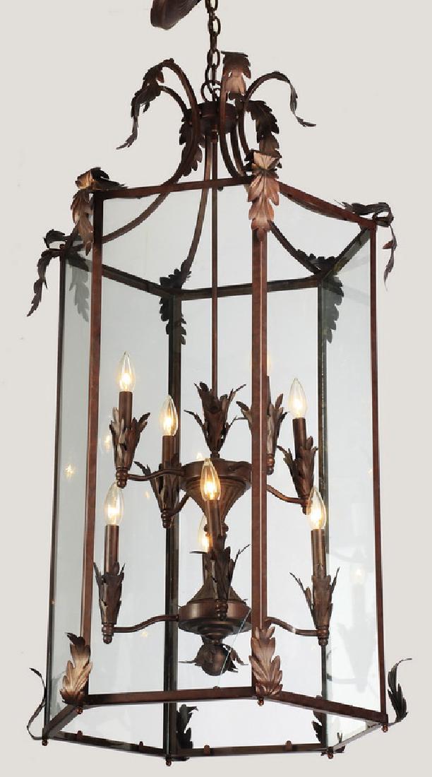 Contemporary hanging lantern, 45"h (1 of 1)