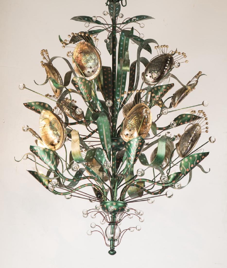 'Abalone' chandelier by Tony Duquette for Baker (1 of 4)