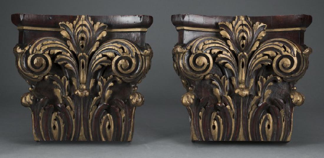 (2) Parcel gilt Corinthian style half capitals (1 of 1)