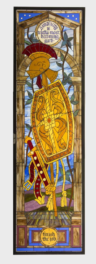 Custom crafted stained glass panel, 116"h (1 of 1)