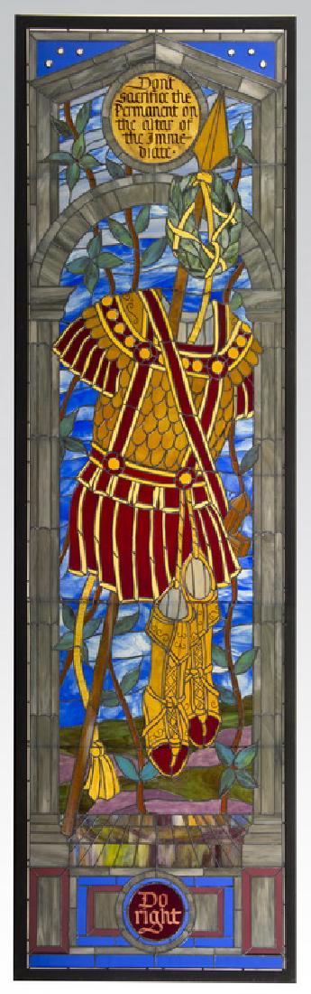 Custom crafted stained glass panel, 116"h (1 of 1)