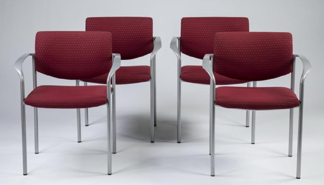Set of (4) Steelcase 'Player' open armchairs, 30"h (1 of 5)