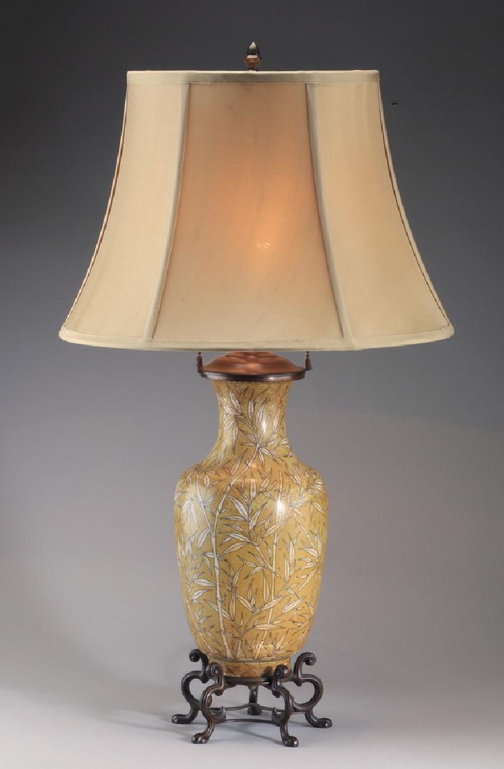 Chinese cloisonne table lamp, 28"h (1 of 1)