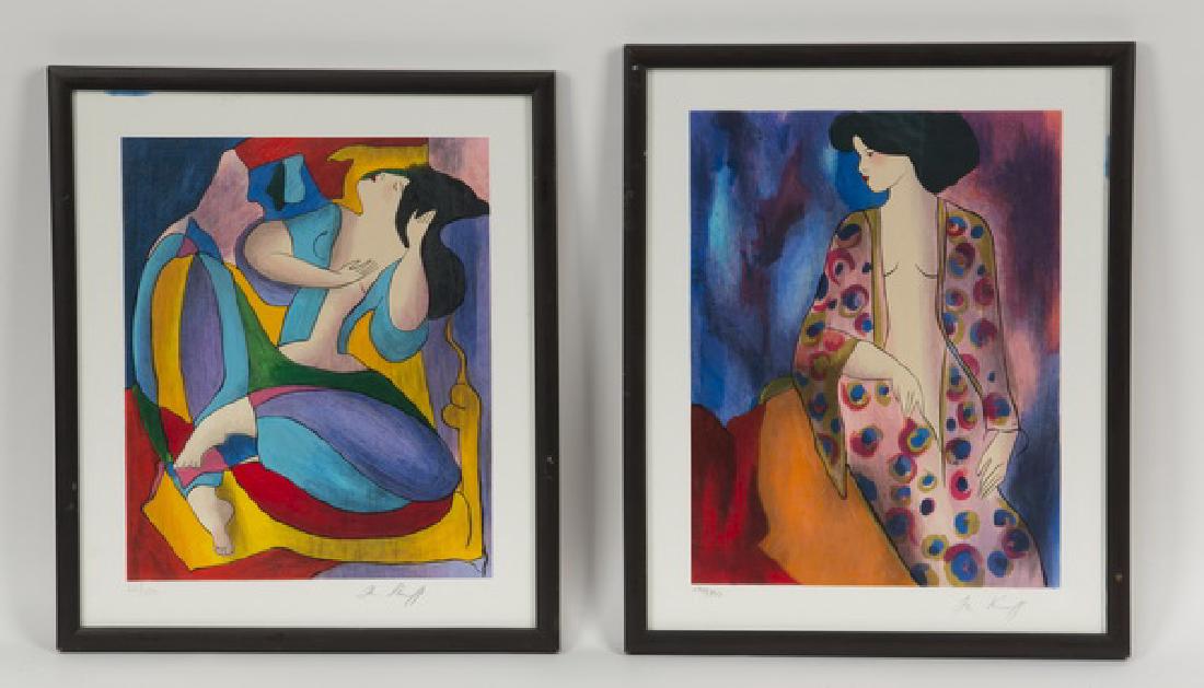 (2) Linda Le Kinff serigraphs, each signed & numbered (1 of 7)