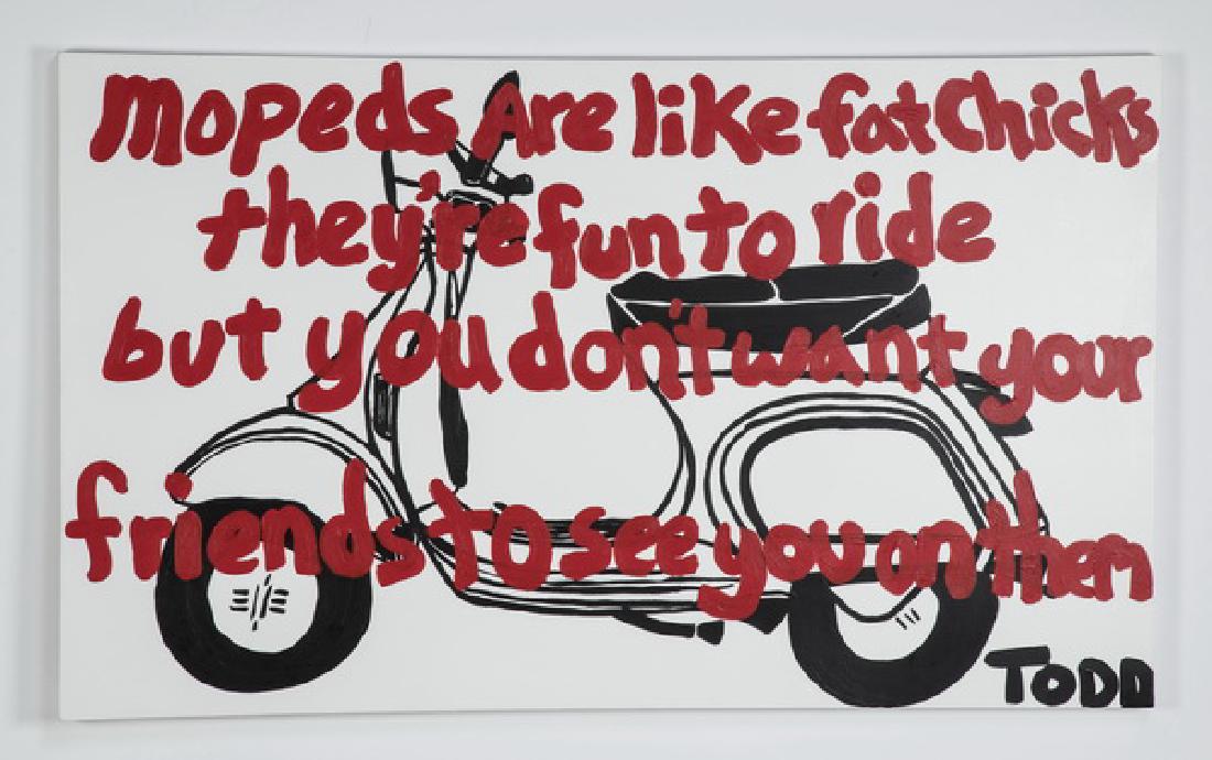 Todd Goldman a.k.a 'Todd' signed O/c 'Mopeds' (1 of 3)