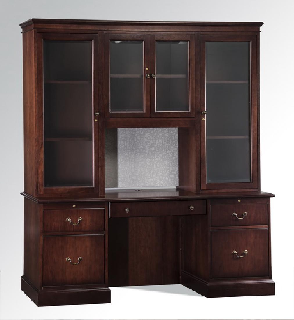 Steelcase executive mahogany cabinet, 80"h (1 of 2)