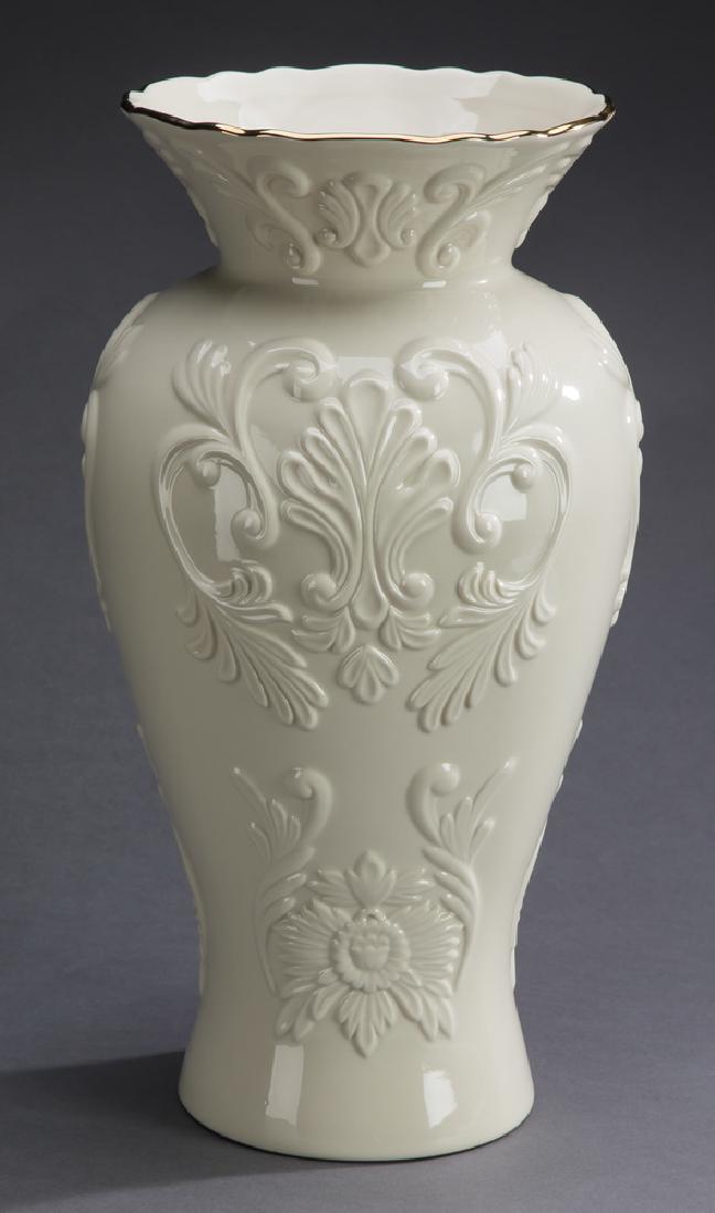 Lenox Collection creamware vase, 16"h