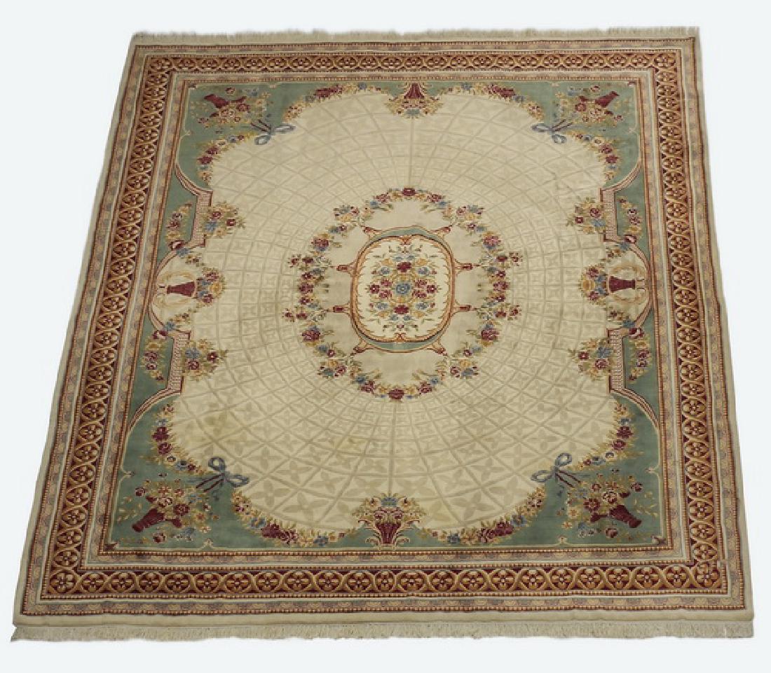 Hand-knotted French style wool rug 12' x 9' (1 of 4)