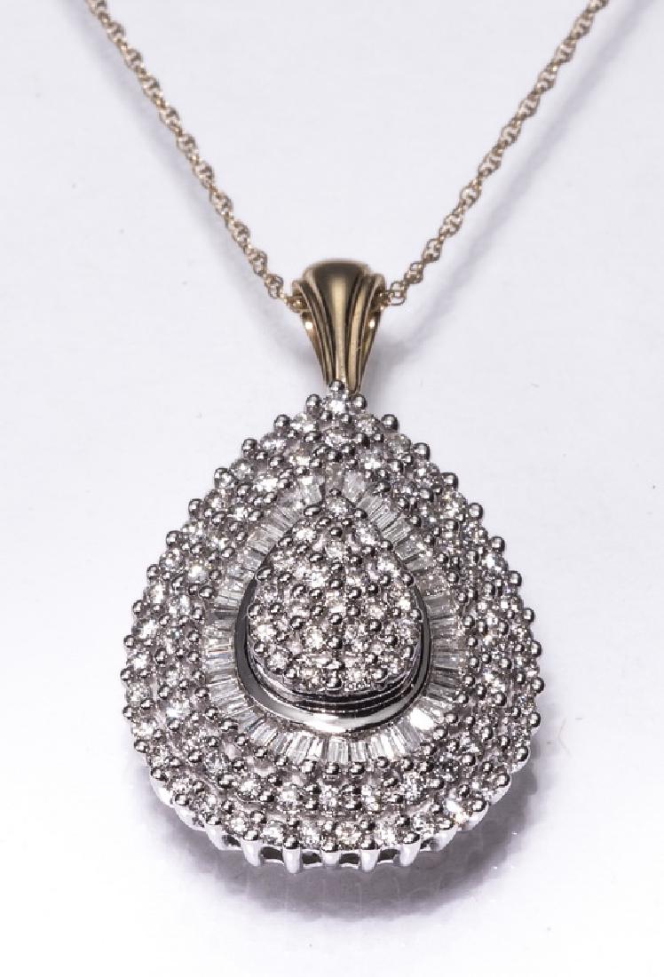 Diamond & 14k teardrop pendant (1 of 3)