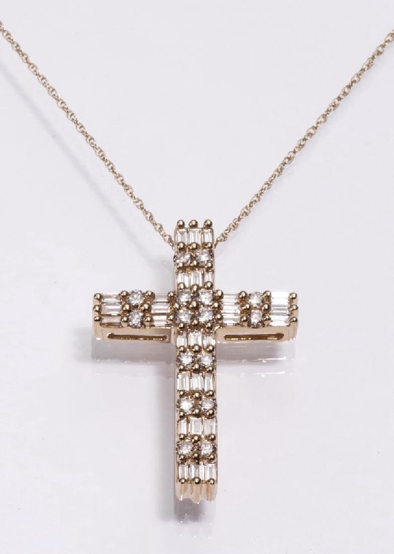 Diamond & 14k cross pendant (1 of 3)