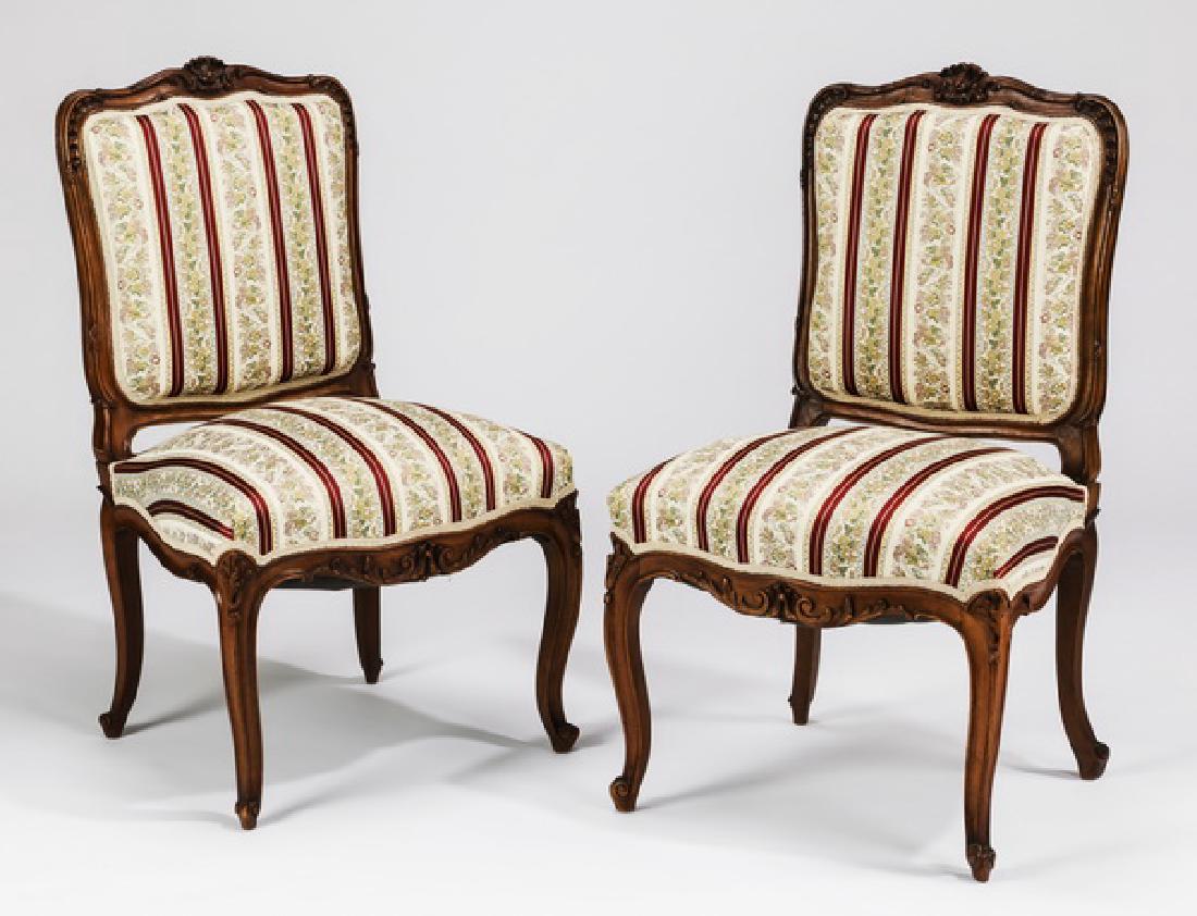 Pair of 19th c. French Louis XV style side chairs (1 of 2)