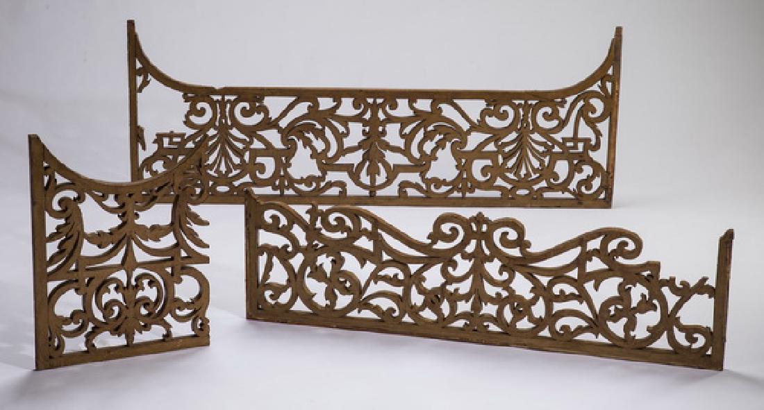 (3) 19th c. pierced carved architectural panels (1 of 5)