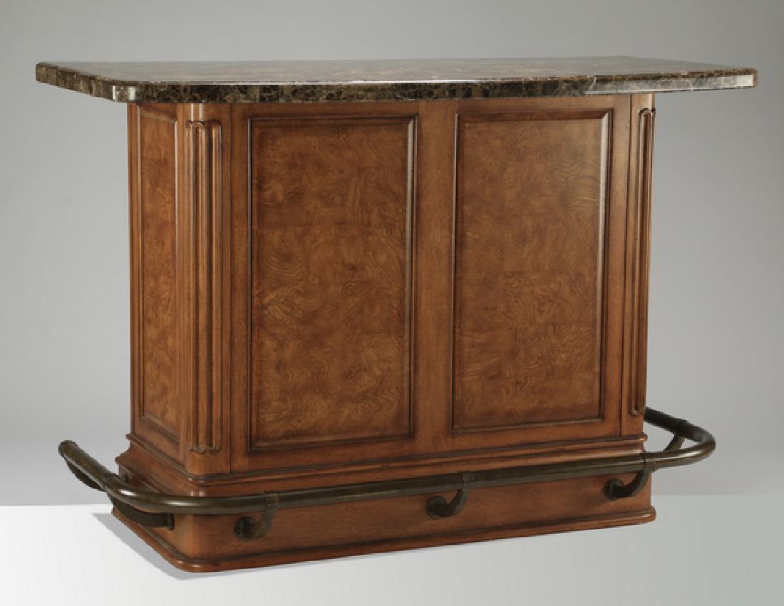 Contemporary marble top bar with storage, 60"w (1 of 4)