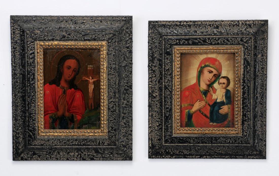 (2) Russian icons in black frames (1 of 4)