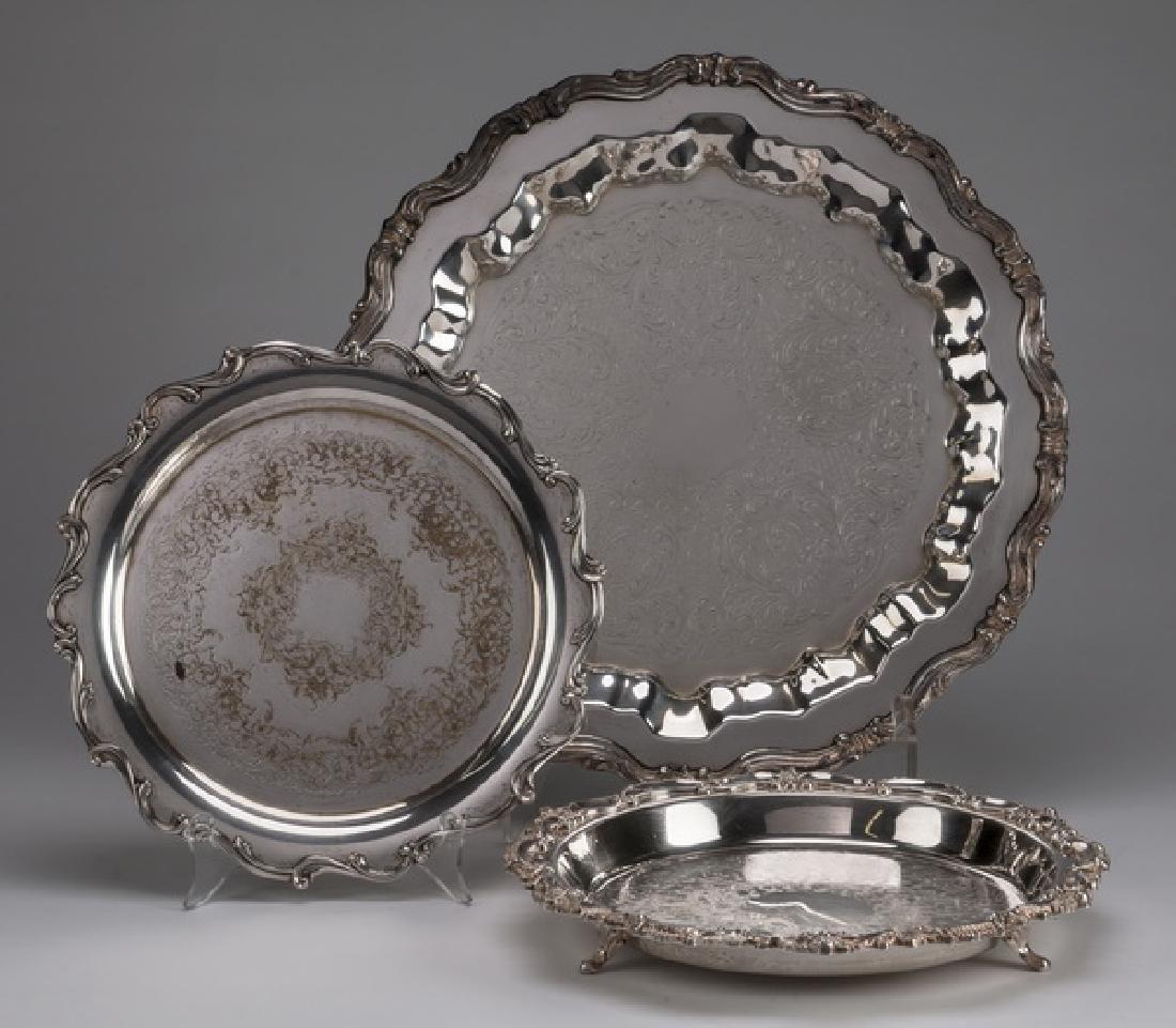 (3) Silverplate serving trays, including Webster (1 of 4)