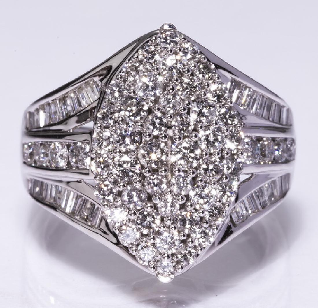 Diamond & 14k gold navette cluster ring (1 of 3)