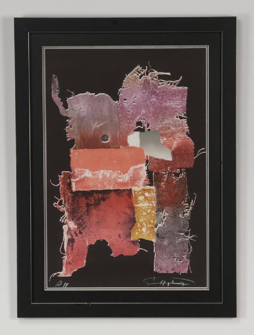 Laszlo Dus abstract lithograph, signed, dated (1 of 4)