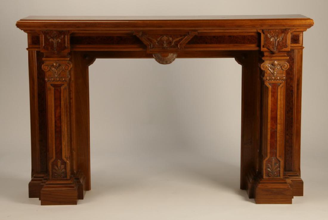 American carved mahogany fireplace surround (1 of 1)