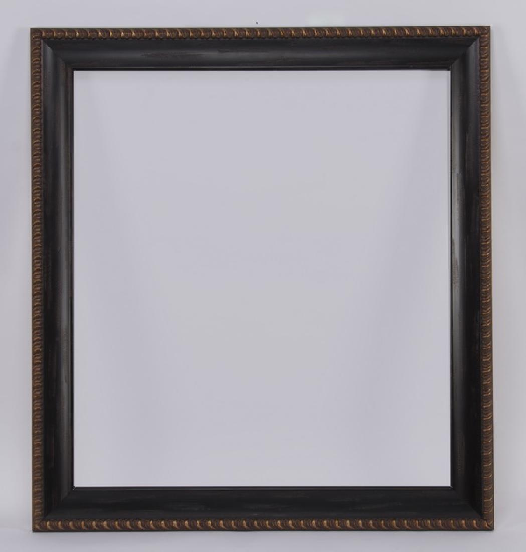 Contemporary black & gold carved frame, 40" x 38" (1 of 2)