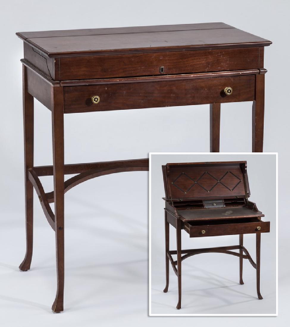 Edwardian style mahogany campaign desk (1 of 5)