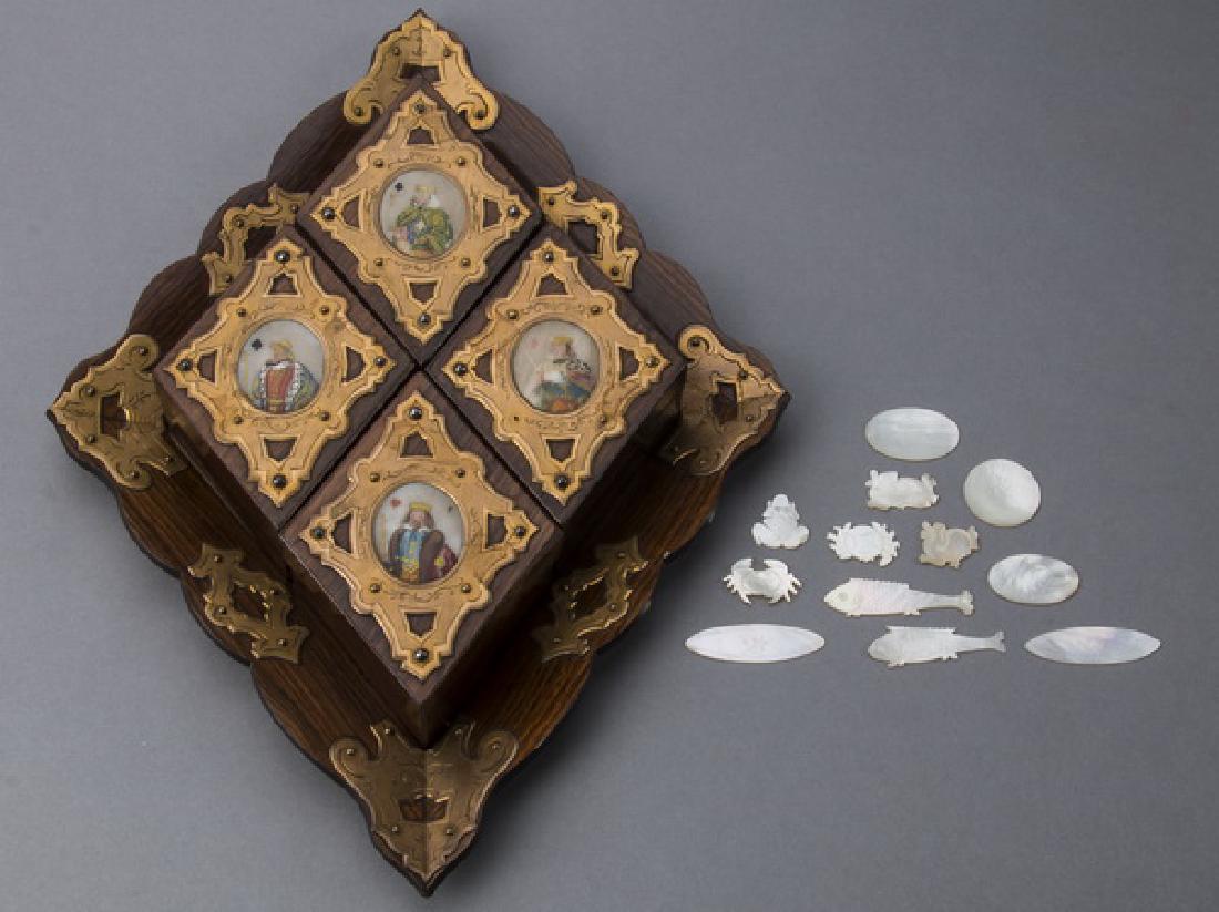 174-Pcs 19th c. Chinese mother-of-pearl game chip set (1 of 3)